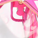 GUCCI Web Sherry Line Shoulder Bag Vinyl Clear Pink 517350 Auth YKZ583A-19