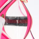 GUCCI Web Sherry Line Shoulder Bag Vinyl Clear Pink 517350 Auth YKZ583A-21