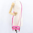 GUCCI Web Sherry Line Shoulder Bag Vinyl Clear Pink 517350 Auth YKZ583A-22