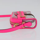 GUCCI Web Sherry Line Shoulder Bag Vinyl Clear Pink 517350 Auth YKZ583A-4