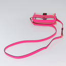 GUCCI Web Sherry Line Shoulder Bag Vinyl Clear Pink 517350 Auth YKZ583A-7