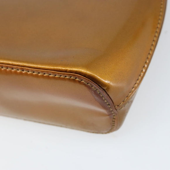 GUCCI Bamboo Bag Patent leather 2way Gold Tone 005 2046 0322 Auth YKZ590