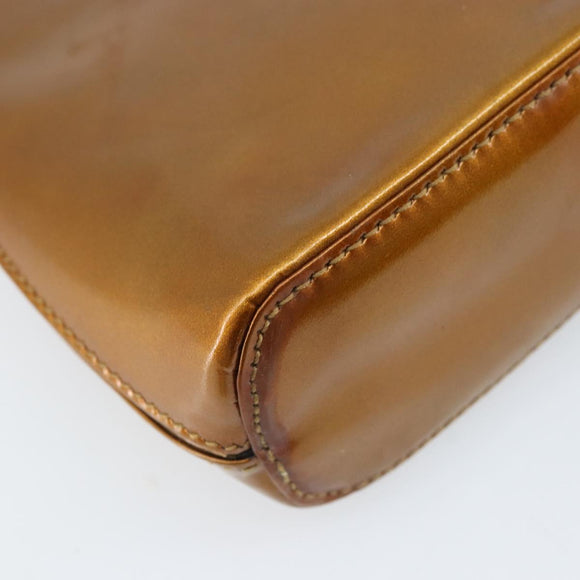 GUCCI Bamboo Bag Patent leather 2way Gold Tone 005 2046 0322 Auth YKZ590
