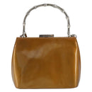 GUCCI Bamboo Bag Patent leather 2way Gold Tone 005 2046 0322 Auth YKZ590-2