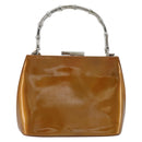 GUCCI Bamboo Bag Patent leather 2way Gold Tone 005 2046 0322 Auth YKZ590-3
