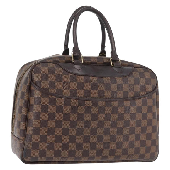 LOUIS VUITTON Damier Ebene Deauville Hand Bag SPO N47272 LV Auth YKZ591