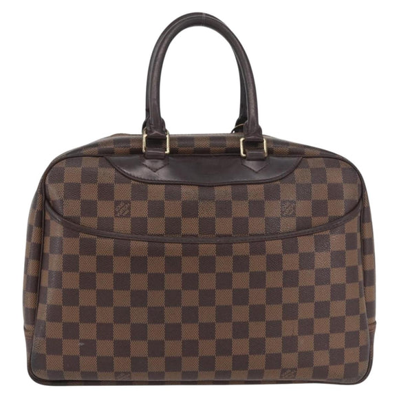 LOUIS VUITTON Damier Ebene Deauville Hand Bag SPO N47272 LV Auth YKZ591