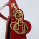 Christian Dior Canage Shoulder Bag Nylon Red Gold Auth YKZ592-9