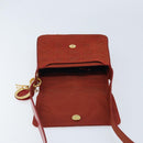 Christian Dior Canage Shoulder Bag Nylon Red Gold Auth YKZ592-10