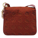Christian Dior Canage Shoulder Bag Nylon Red Gold Auth YKZ592-2
