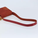 Christian Dior Canage Shoulder Bag Nylon Red Gold Auth YKZ592-7