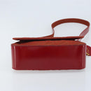 Christian Dior Canage Shoulder Bag Nylon Red Gold Auth YKZ592-5