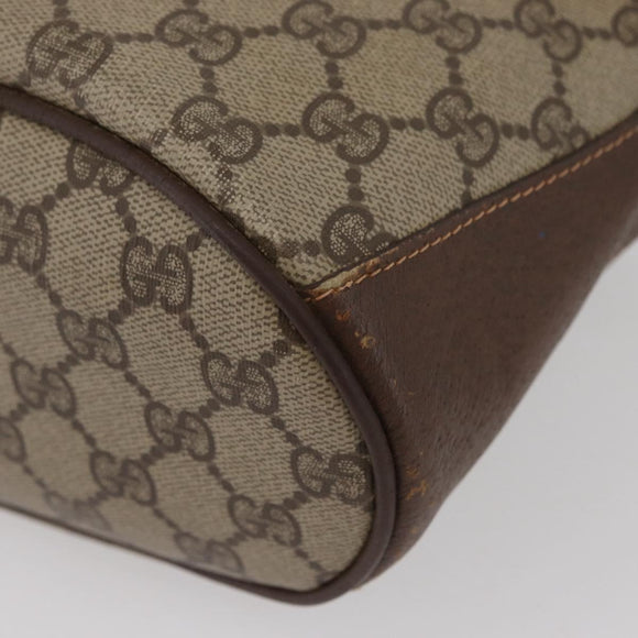 GUCCI GG Supreme Web Sherry Line Bag PVC Beige Gold 40 02 081 Auth YKZ594