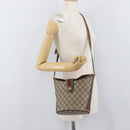 GUCCI GG Supreme Web Sherry Line Bag PVC Beige Gold 40 02 081 Auth YKZ594-26