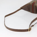 GUCCI GG Supreme Web Sherry Line Bag PVC Beige Gold 40 02 081 Auth YKZ594-7