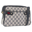 GUCCI GG Supreme Sherry Line Shoulder Bag PVC Navy Gold 93 02 049 Auth YKZ595-1