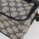 GUCCI GG Supreme Sherry Line Shoulder Bag PVC Navy Gold 93 02 049 Auth YKZ595-11