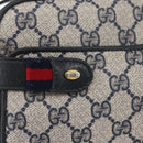 GUCCI GG Supreme Sherry Line Shoulder Bag PVC Navy Gold 93 02 049 Auth YKZ595-14