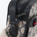 GUCCI GG Supreme Sherry Line Shoulder Bag PVC Navy Gold 93 02 049 Auth YKZ595-15
