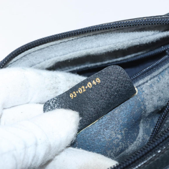 GUCCI GG Supreme Sherry Line Shoulder Bag PVC Navy Gold 93 02 049 Auth YKZ595