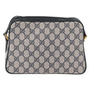 GUCCI GG Supreme Sherry Line Shoulder Bag PVC Navy Gold 93 02 049 Auth YKZ595-3