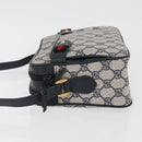 GUCCI GG Supreme Sherry Line Shoulder Bag PVC Navy Gold 93 02 049 Auth YKZ595-5