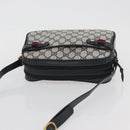 GUCCI GG Supreme Sherry Line Shoulder Bag PVC Navy Gold 93 02 049 Auth YKZ595-6