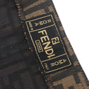 FENDI Zucca Canvas Skirt Black Brown Auth YKZ602A-10
