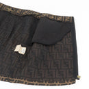 FENDI Zucca Canvas Skirt Black Brown Auth YKZ602A-7