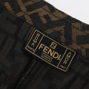 FENDI Zucca Canvas Skirt Black Brown Auth YKZ603A-10