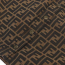 FENDI Zucca Canvas Skirt Black Brown Auth YKZ603A-4