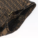 FENDI Zucca Canvas Skirt Black Brown Auth YKZ603A-5