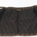 FENDI Zucca Canvas Skirt Black Brown Auth YKZ603A-7