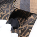 FENDI Zucca Canvas Skirt Black Brown Auth YKZ603A-9