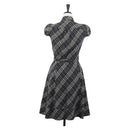 BURBERRY Nova Check One Piece Blue Label Canvas Gray Auth YKZ605A-2
