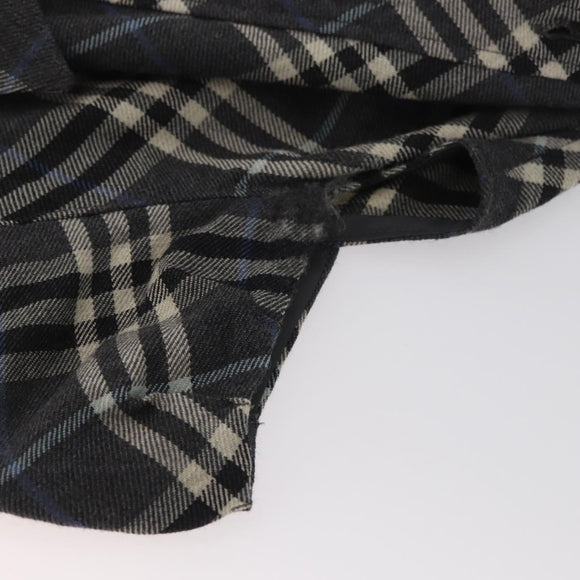 BURBERRY Nova Check One Piece Blue Label Canvas Gray Auth YKZ605A