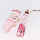 CELINE Macadam Canvas Folding Umbrella Nylon Pink Auth YKZ608A-14
