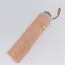 CELINE Macadam Canvas Folding Umbrella Nylon Orange Auth YKZ609A-13
