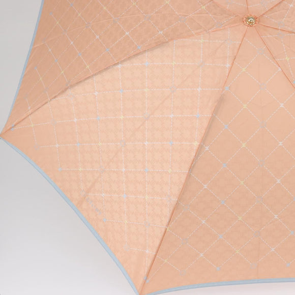 CELINE Macadam Canvas Folding Umbrella Nylon Orange Auth YKZ609A
