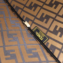 FENDI Zucca Canvas Umbrella Nylon Black Brown Auth YKZ610A-11
