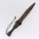 FENDI Zucca Canvas Umbrella Nylon Black Brown Auth YKZ610A-13