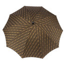 FENDI Zucca Canvas Umbrella Nylon Black Brown Auth YKZ610A-2