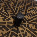 FENDI Zucca Canvas Umbrella Nylon Black Brown Auth YKZ610A-7