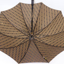 FENDI Zucca Canvas Umbrella Nylon Black Brown Auth YKZ610A-9