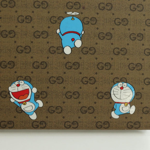 GUCCI GG Supreme Doraemon collaboration Sticky PVC Beige Auth YKZ612M