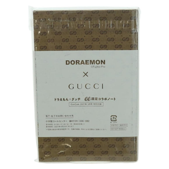 GUCCI GG Supreme Notebook Doraemon Collaboration PVC Beige Auth YKZ613M