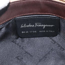 Salvatore Ferragamo Gancini Shoulder Bag Nylon Brown Gold Auth YKZ614-12