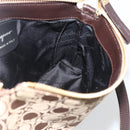Salvatore Ferragamo Gancini Shoulder Bag Nylon Brown Gold Auth YKZ614-17