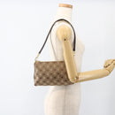 Salvatore Ferragamo Gancini Shoulder Bag Nylon Brown Gold Auth YKZ614-20
