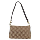 Salvatore Ferragamo Gancini Shoulder Bag Nylon Brown Gold Auth YKZ614-2